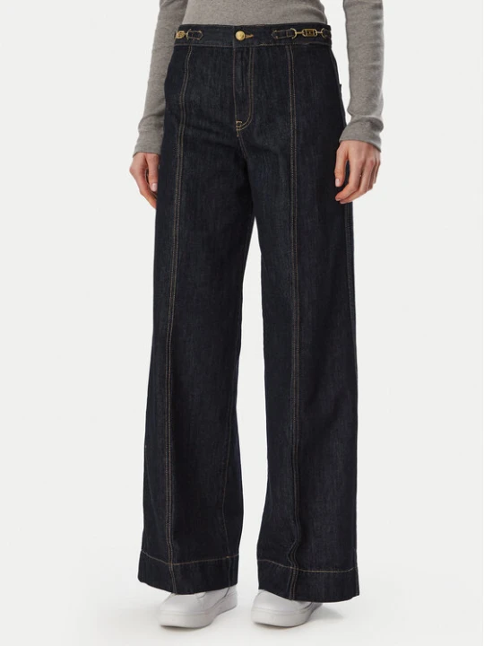 Zdjęcie produktu Tommy Hilfiger Jeansy Indie WW0WW51408 Granatowy Wide Leg