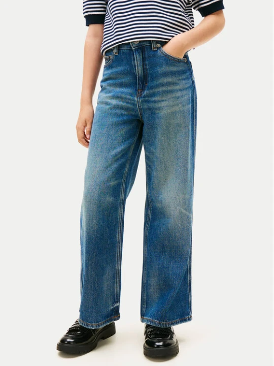 Zdjęcie produktu Tommy Hilfiger Jeansy KG0KG08745 Niebieski Wide Leg