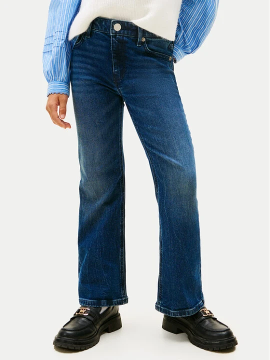 Zdjęcie produktu Tommy Hilfiger Jeansy KG0KG08959 Granatowy Flare Fit