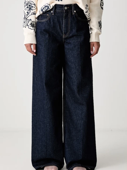 Zdjęcie produktu Tommy Hilfiger jeansy wide leg damskie granatowy