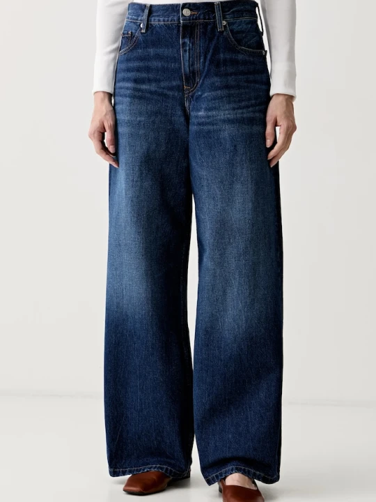 Zdjęcie produktu Tommy Hilfiger jeansy wide leg damskie granatowy