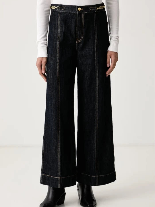 Zdjęcie produktu Tommy Hilfiger jeansy wide leg damskie granatowy