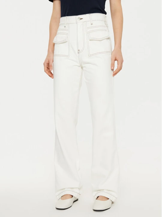 Zdjęcie produktu Tommy Hilfiger Jeansy WW0WW43718 Écru Relaxed Fit Kremowy
