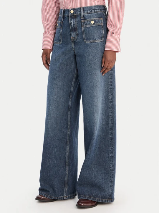 Zdjęcie produktu Tommy Hilfiger Jeansy WW0WW49387 Niebieski Wide Leg