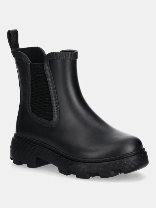Zdjęcie produktu Tommy Hilfiger kalosze FLAG ANKLE RAINBOOT WARM LINING czarny