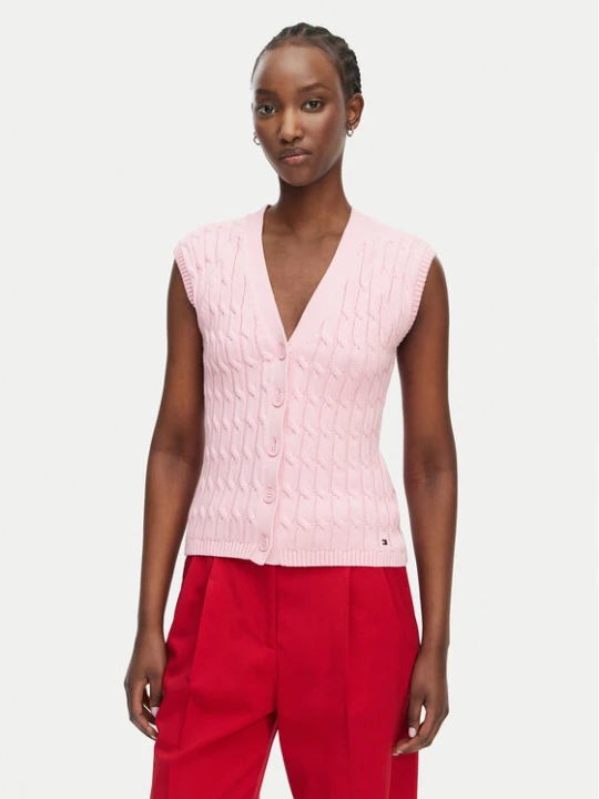 Zdjęcie produktu Tommy Hilfiger Kamizelka WW0WW50075 Różowy jasny Slim Fit