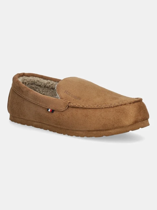 Zdjęcie produktu Tommy Hilfiger kapcie HILFIGER M SDE DRIVER HOUSE SHOE brązowy