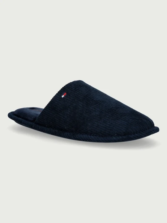Zdjęcie produktu Tommy Hilfiger kapcie męskie CORDUROY HOUSE SHOES granatowy