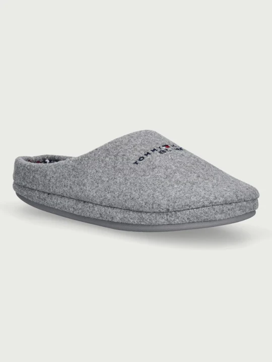 Zdjęcie produktu Tommy Hilfiger kapcie męskie FELT HOUSE SHOE szary