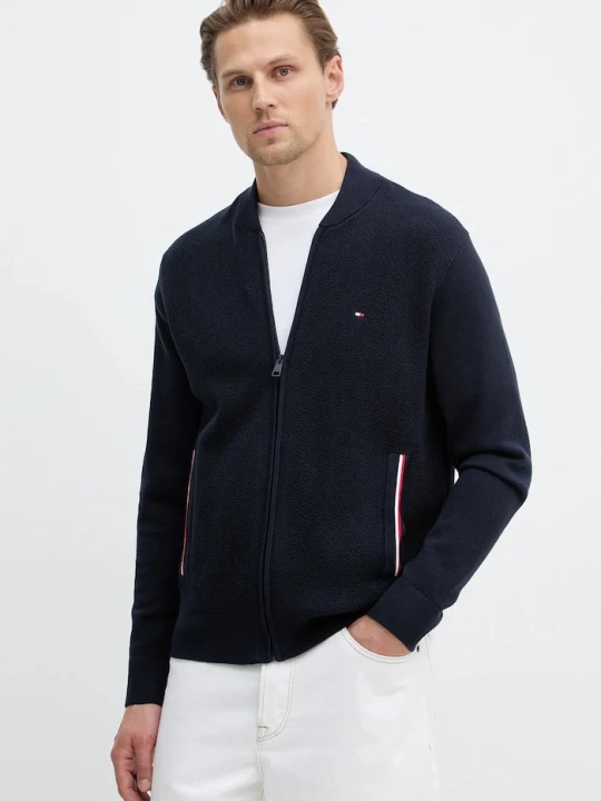 Zdjęcie produktu Tommy Hilfiger kardigan bawełniany granatowy