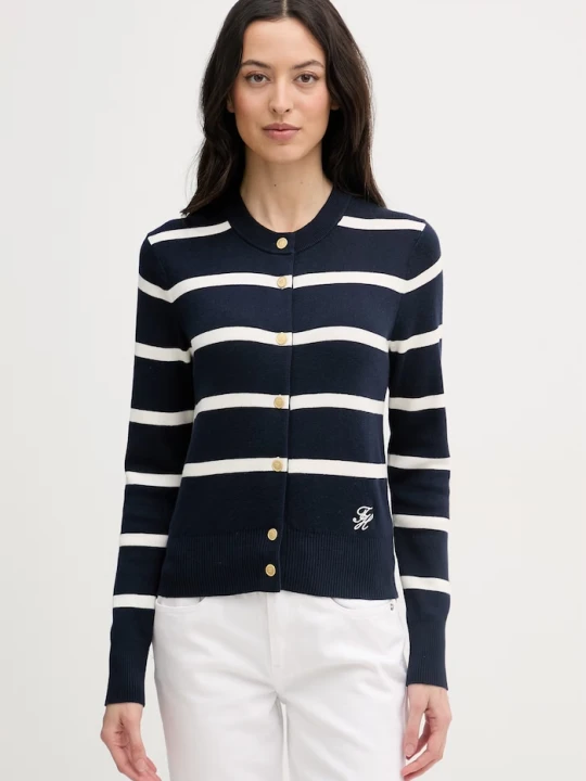 Zdjęcie produktu Tommy Hilfiger kardigan damski bawełniany granatowy