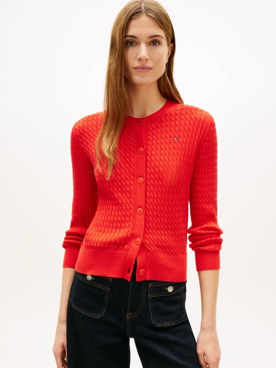 Zdjęcie produktu Tommy Hilfiger Kardigan Kobiety Bawełna czerwony