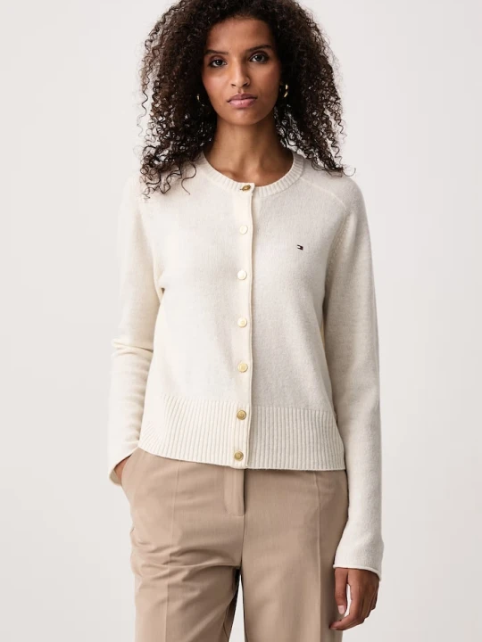 Zdjęcie produktu Tommy Hilfiger kardigan damski wełniany beżowy