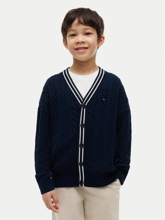 Zdjęcie produktu Tommy Hilfiger Kardigan KB0KB10491 Granatowy Regular Fit