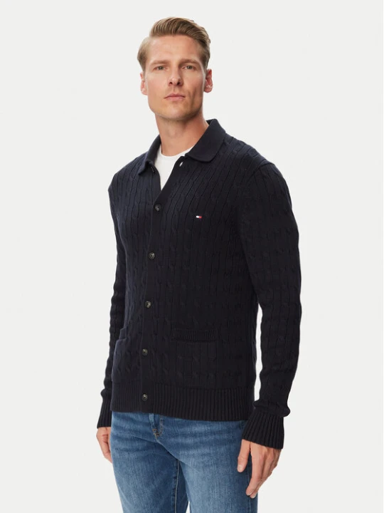 Zdjęcie produktu Tommy Hilfiger Kardigan MW0MW44756 Granatowy Regular Fit