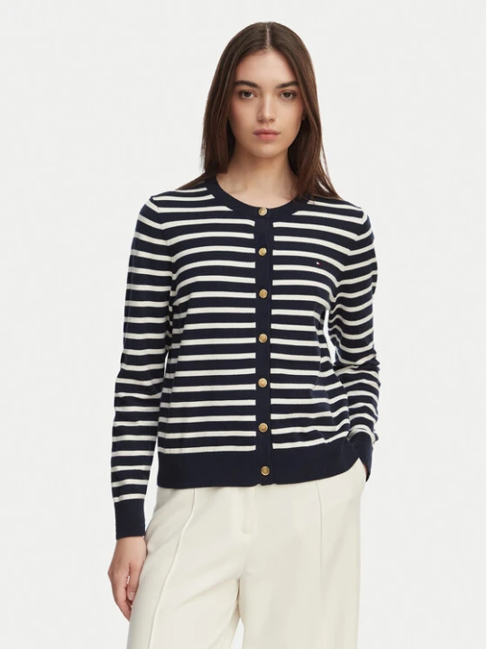 Zdjęcie produktu Tommy Hilfiger Kardigan WW0WW42370 Granatowy Regular Fit