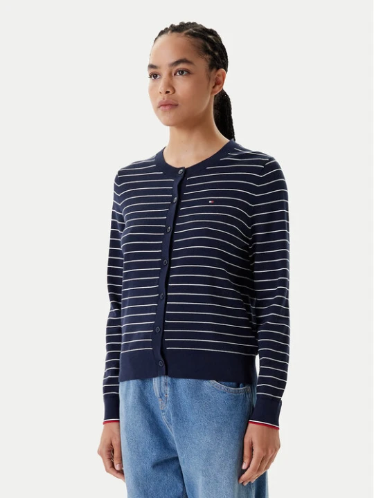 Zdjęcie produktu Tommy Hilfiger Kardigan WW0WW42370 Granatowy Regular Fit