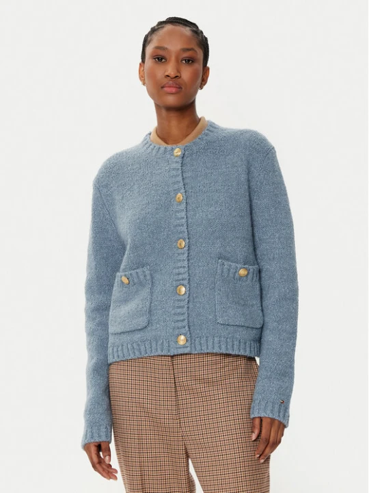 Zdjęcie produktu Tommy Hilfiger Kardigan WW0WW44473 Niebieski Regular Fit