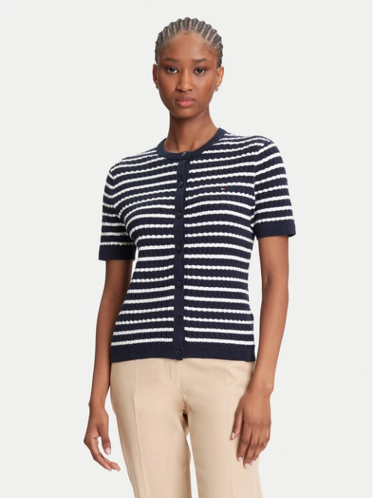 Zdjęcie produktu Tommy Hilfiger Kardigan WW0WW45707 Granatowy Slim Fit