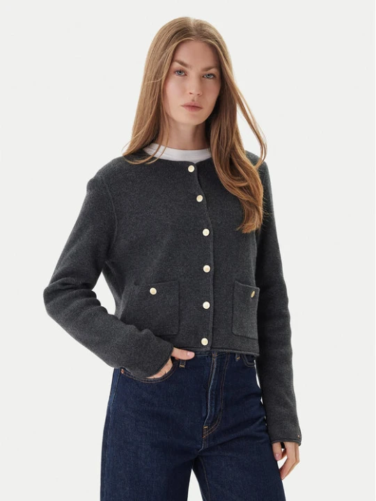 Zdjęcie produktu Tommy Hilfiger Kardigan WW0WW46441 Szary Regular Fit