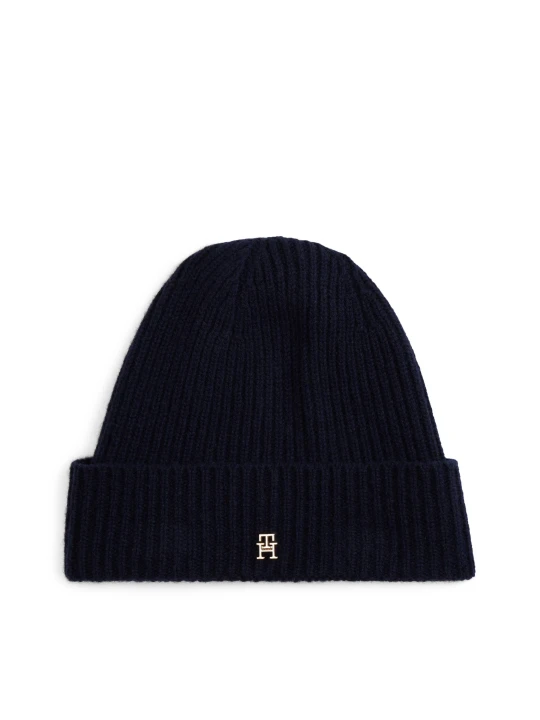 Zdjęcie produktu Tommy Hilfiger Kaszmirowa czapka granatowy
