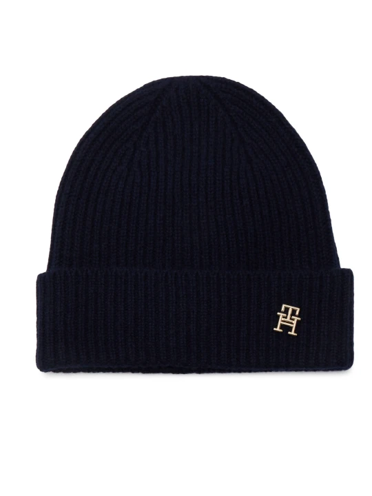Zdjęcie produktu Tommy Hilfiger Kaszmirowa czapka granatowy