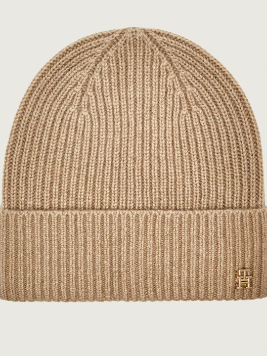 Zdjęcie produktu Tommy Hilfiger Kaszmirowa czapka beżowy