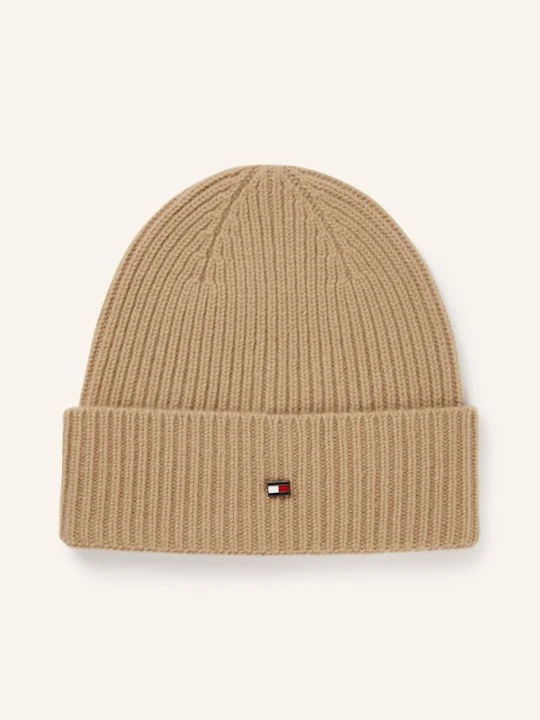 Zdjęcie produktu Tommy Hilfiger Kaszmirowa Czapka braun BEŻOWY