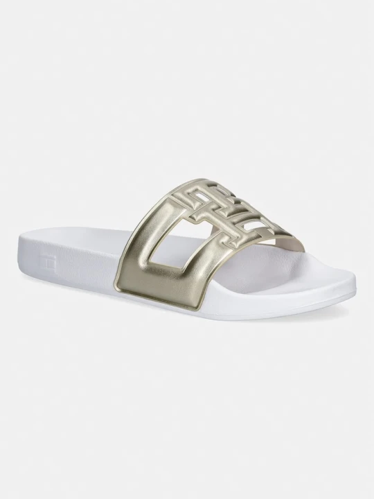Zdjęcie produktu Tommy Hilfiger klapki damskie TH MONOGRAM POOL SLIDE biały