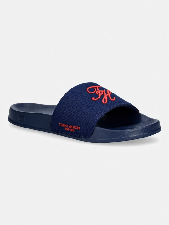 Zdjęcie produktu Tommy Hilfiger klapki męskie TH EMBROIDERY POOL SLIDE granatowy