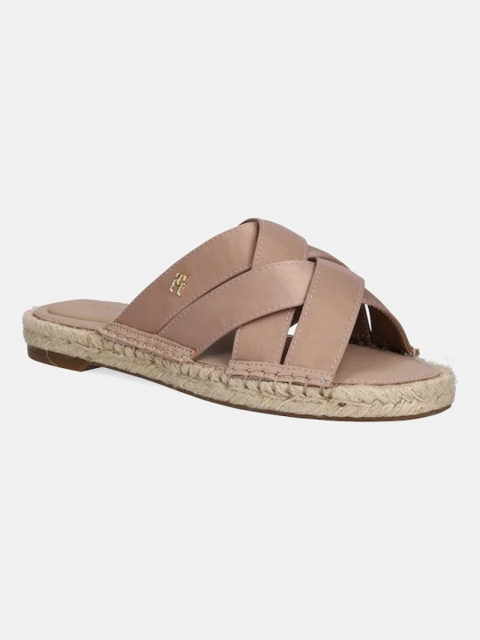 Zdjęcie produktu Tommy Hilfiger klapki SATIN ESPADRILLE MULE beżowy