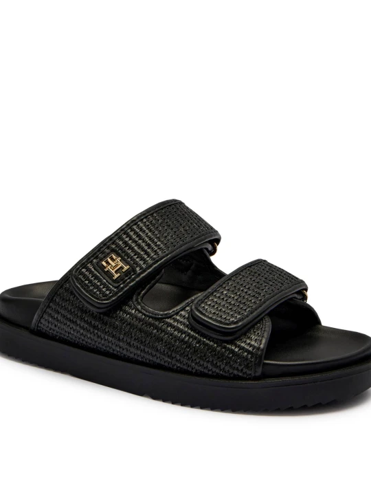 Zdjęcie produktu Tommy Hilfiger Klapki | z dodatkiem skóry czarny