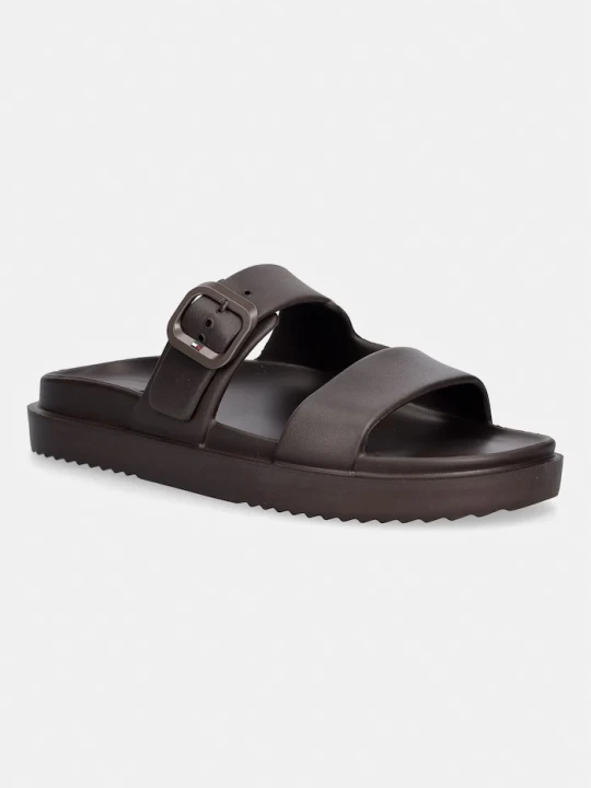 Zdjęcie produktu Tommy Hilfiger klapki z odkrytymi palcami damskie TH MOLDED SUMMER SANDAL brązowy
