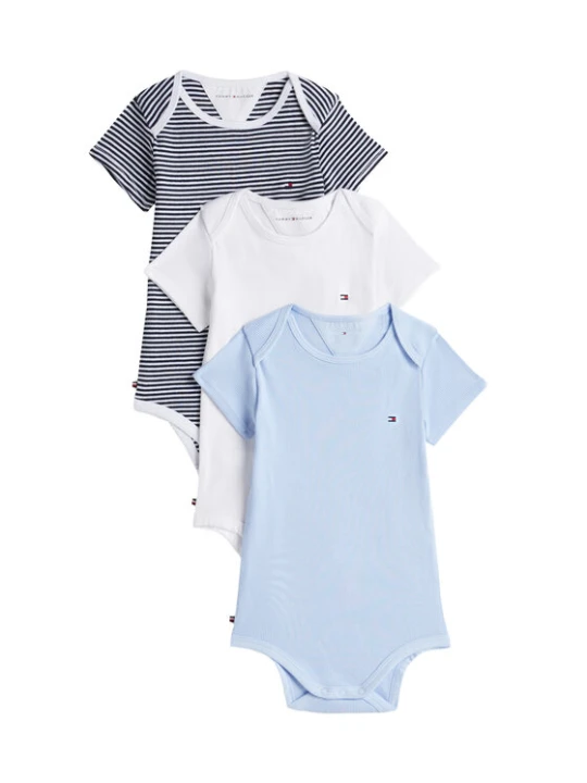 Zdjęcie produktu Tommy Hilfiger Komplet body dziecięcych KN0KN02374 Błękitny Niebieski jasny