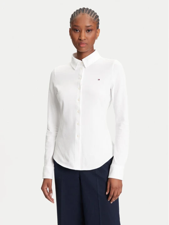 Zdjęcie produktu Tommy Hilfiger Koszula 1985 WW0WW43528 Écru Slim Fit Kremowy