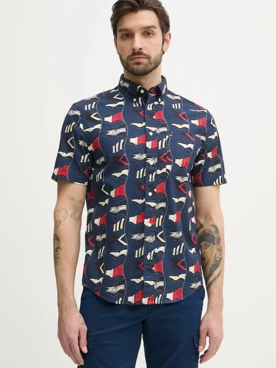 Zdjęcie produktu Tommy Hilfiger koszula bawełniana granatowy