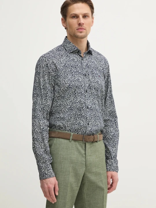 Zdjęcie produktu Tommy Hilfiger koszula bawełniana granatowy
