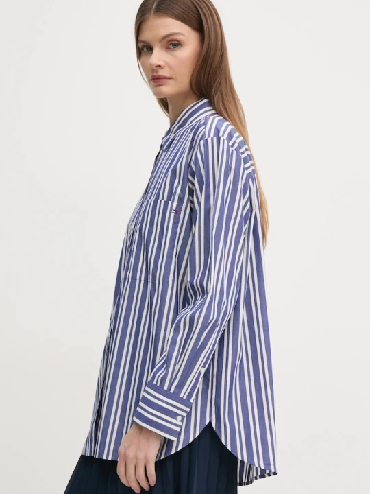 Zdjęcie produktu Tommy Hilfiger koszula bawełniana granatowy