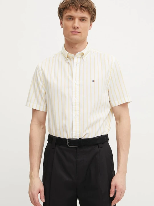 Zdjęcie produktu Tommy Hilfiger koszula bawełniana żółty