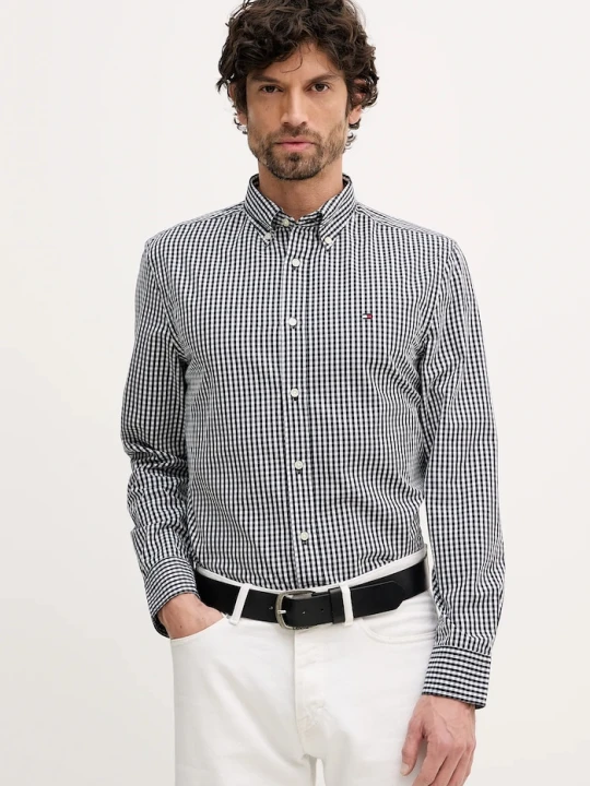 Zdjęcie produktu Tommy Hilfiger koszula bawełniana czarny