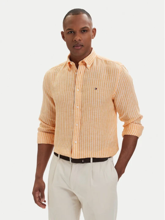 Zdjęcie produktu Tommy Hilfiger Koszula Bengal MW0MW42400 Pomarańczowy jasny Regular Fit