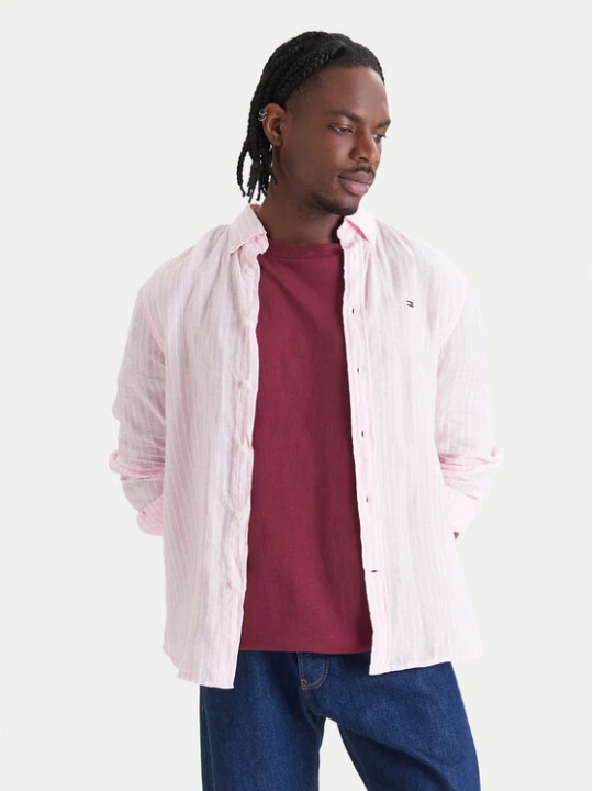 Zdjęcie produktu Tommy Hilfiger Koszula Bengal MW0MW42400 Różowy Regular Fit