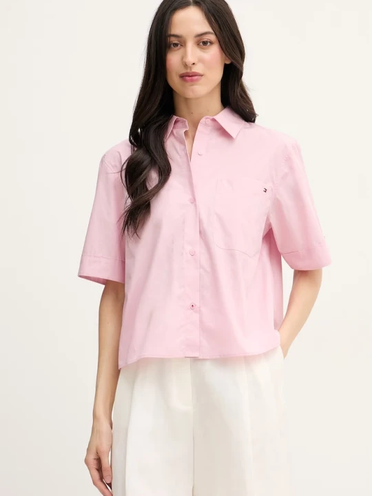 Zdjęcie produktu Tommy Hilfiger koszula damska bawełniana różowy
