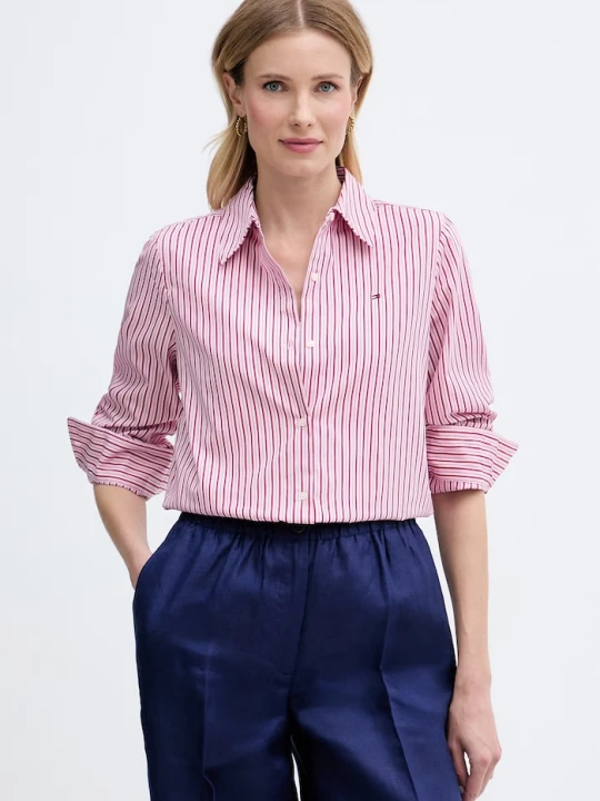 Zdjęcie produktu Tommy Hilfiger koszula damska bawełniana różowy