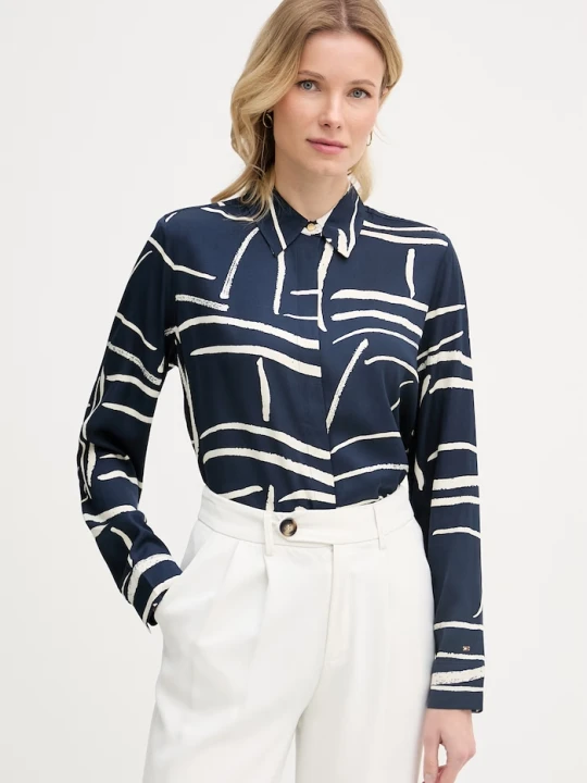 Zdjęcie produktu Tommy Hilfiger koszula damska z wiskozy granatowy