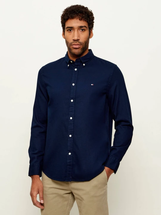 Zdjęcie produktu Tommy Hilfiger Koszula DOBBY | Slim Fit granatowy