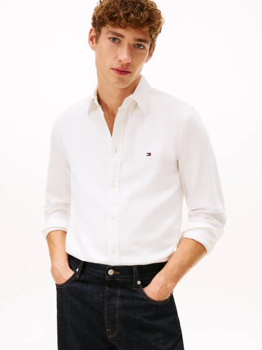 Zdjęcie produktu Tommy Hilfiger Koszula DOBBY | Slim Fit biały
