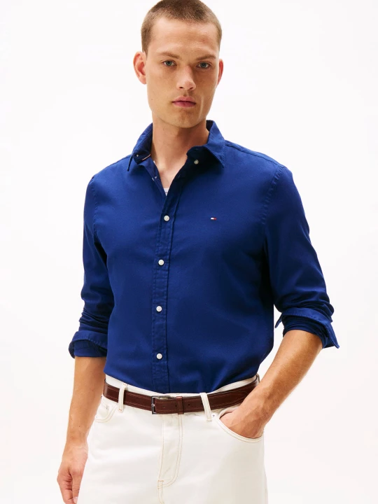 Zdjęcie produktu Tommy Hilfiger Koszula DOBBY | Slim Fit granatowy