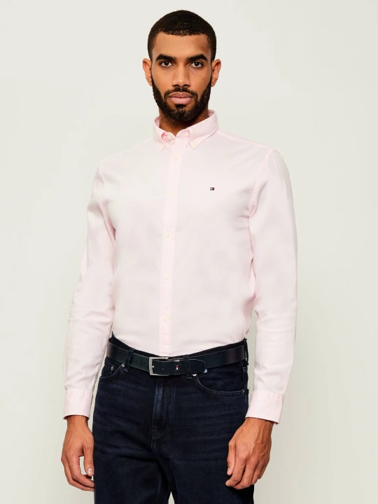 Zdjęcie produktu Tommy Hilfiger Koszula DOBBY | Slim Fit pudrowy róż