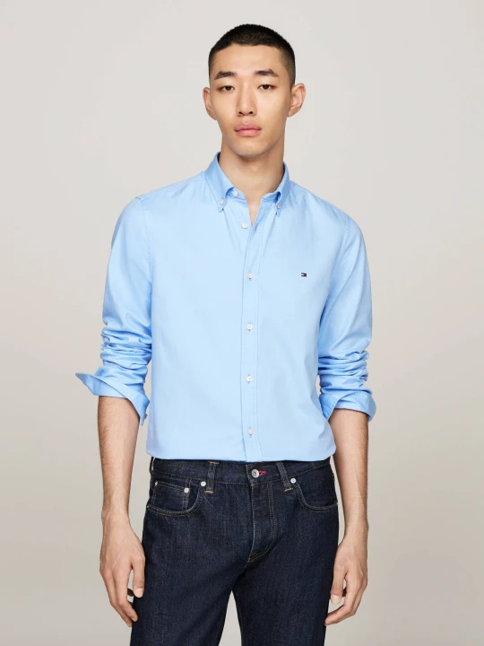 Zdjęcie produktu Tommy Hilfiger Koszula DOBBY | Slim Fit błękitny